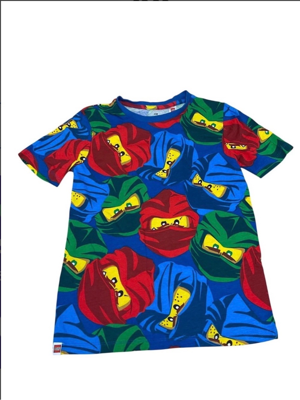 H&M Lego Ninjago Bold Print T-Shirt 8-10 EUC!
